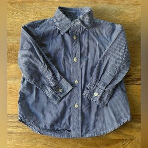 Ralph Lauren - navy and white, button down, baby boy 18 months